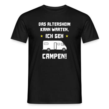das Altersheim kann warten - Männer T-Shirt - Schwarz - Vorne - AI Model Male 178 light (178cm)