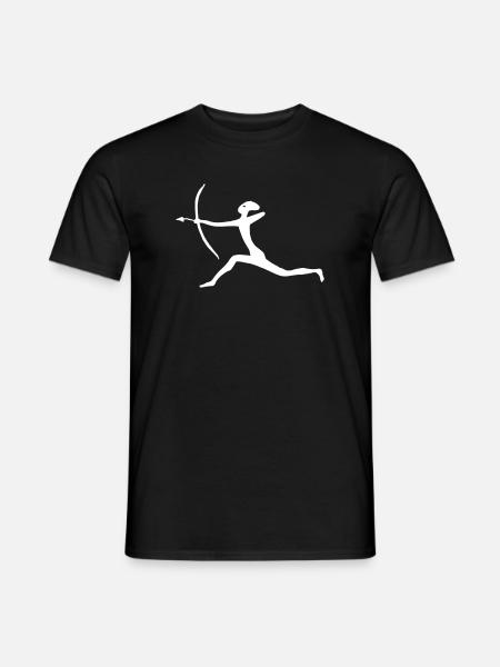 Hunter with bow and arrow - Men's T-Shirt - black
