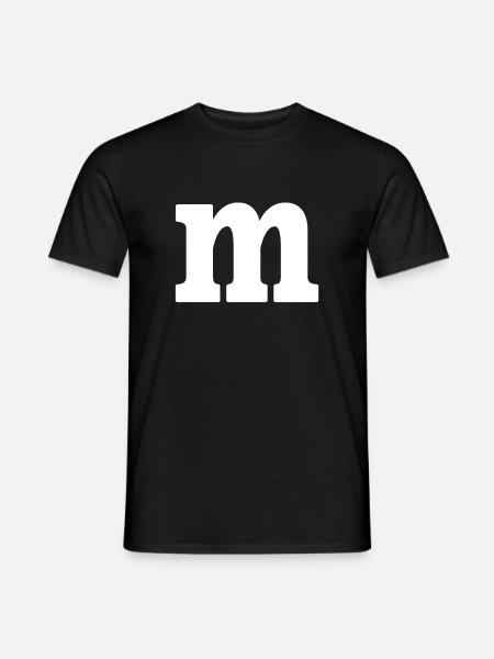Funny Group Costume Letter M Costume Carnival - Men's T-Shirt - black