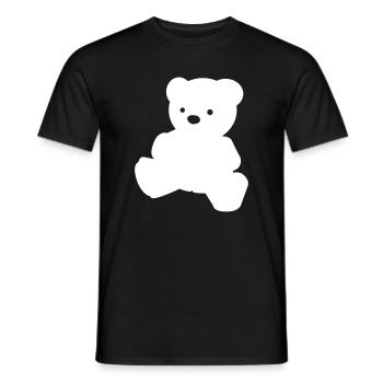 A simple teddy bear - Men's T-Shirt - black - Front - AI Model Male 178 light (178cm)