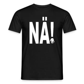 NÄ! - Männer T-Shirt - Schwarz - Vorne - AI Model Male 178 light (178cm)