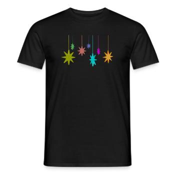 étoile de Noël - T-shirt homme - noir - Devant - AI Model Male 178 light (178cm)