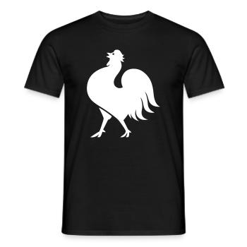Coq coq - T-shirt homme - noir - Devant - AI Model Male 178 light (178cm)