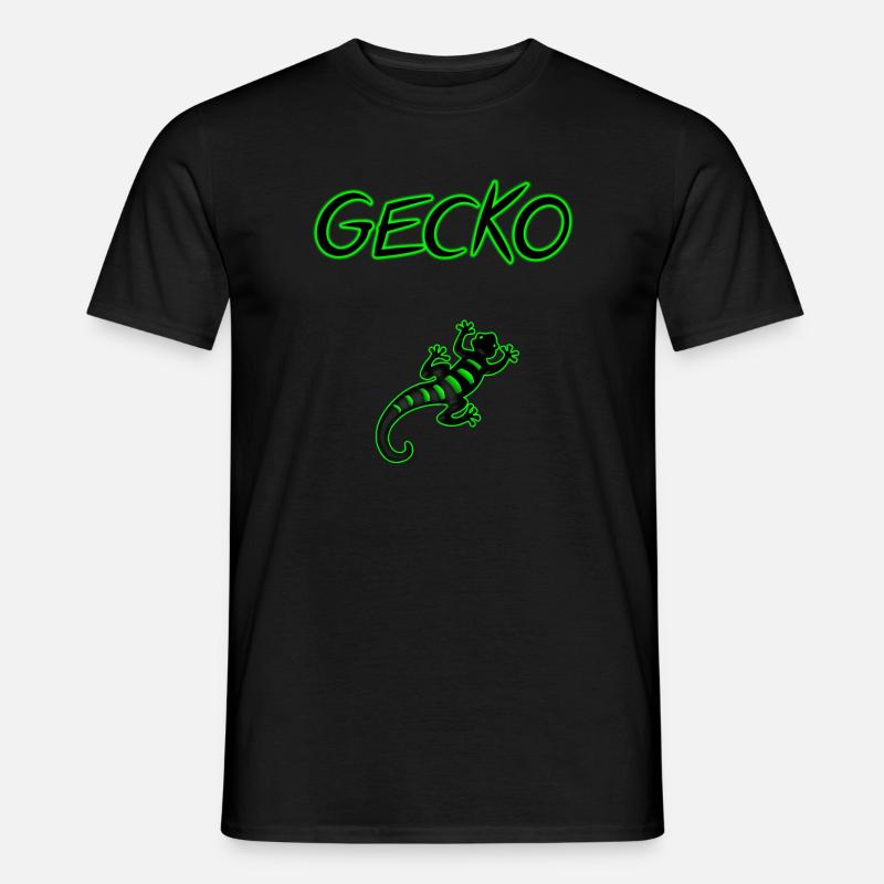 Gecko - Männer T-Shirt - Schwarz