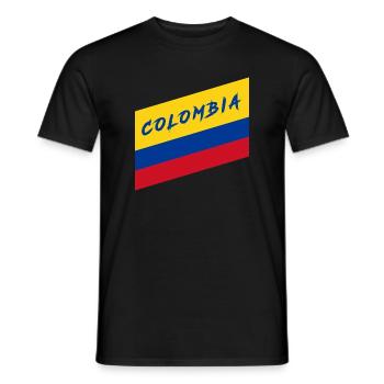 Colombie Drapeau national / Cadeau Bogota - T-shirt homme - noir - Devant - AI Model Male 178 light (178cm)