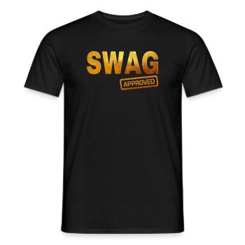 Mutiges Retro-Typografie-Design - Männer T-Shirt - Schwarz - Vorne - AI Model Male 178 light (178cm)