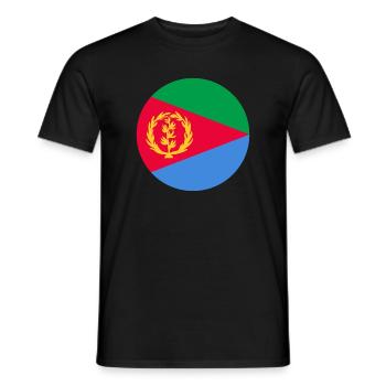 Emblème militaire de la cocarde aéronautique d'Érythrée - T-shirt homme - noir - Devant - AI Model Male 178 light (178cm)