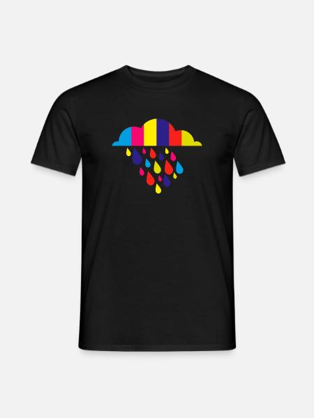 bunt herbst regen - Männer T-Shirt - Schwarz