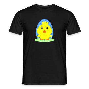Chicks, Easter, animals for children, sweet chicks - Men's T-Shirt - black - Front - AI Model Male 178 light (178cm)