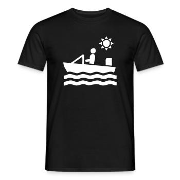 Conducteur de bateau - T-shirt homme - noir - Devant - AI Model Male 178 light (178cm)