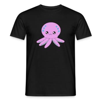 Octopus, octopus, tentacle, underwater - Men's T-Shirt - black - Front - AI Model Male 178 light (178cm)