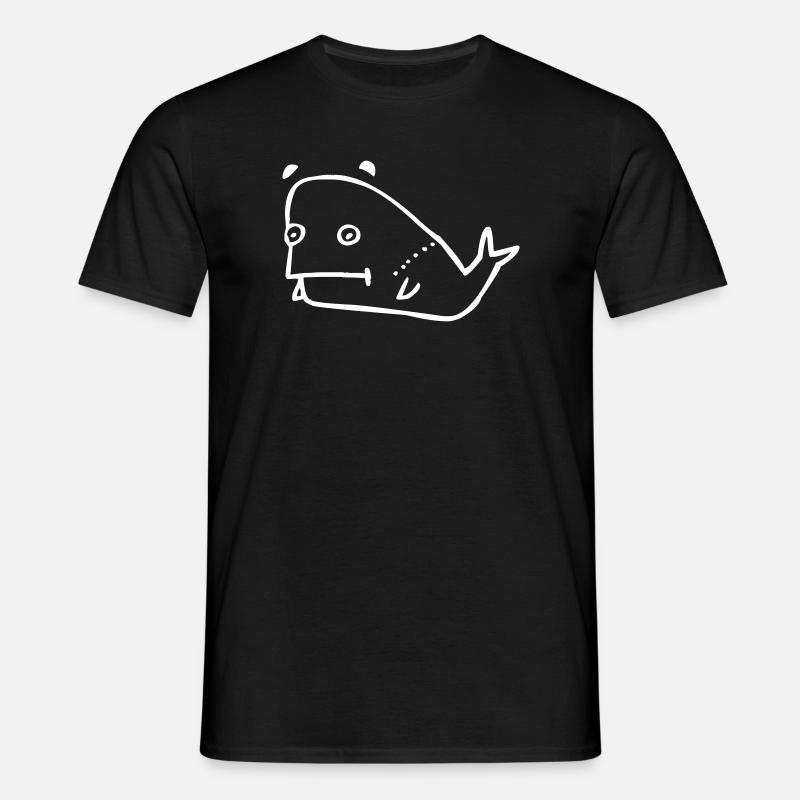 Wal Comic - Männer T-Shirt - Schwarz