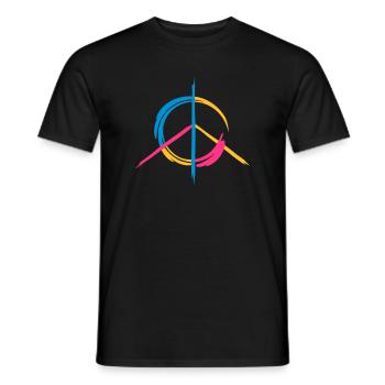 Friedenssymbol - Männer T-Shirt - Schwarz - Vorne - AI Model Male 178 light (178cm)