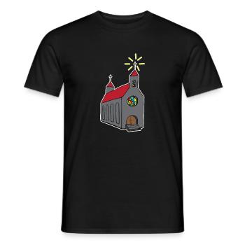 Gebäude für den christlichen Gottesdienst - Kirche - Männer T-Shirt - Schwarz - Vorne - AI Model Male 178 light (178cm)