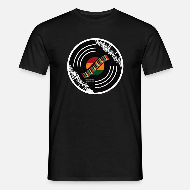 Klangkreis Regenbogen Keyboard - Männer T-Shirt - Schwarz
