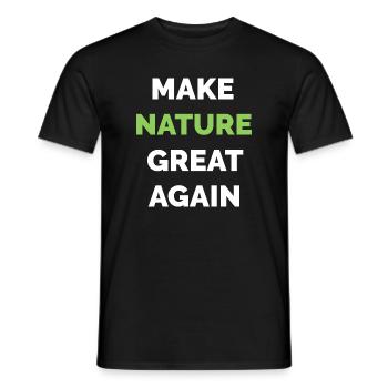 make nature great again Klimaschutz Symbol Baum - Männer T-Shirt - Schwarz - Vorne - AI Model Male 178 light (178cm)