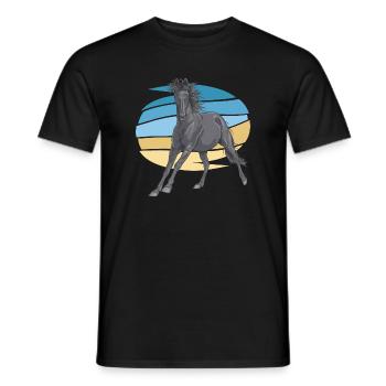 Black Horse - T-shirt homme - noir - Devant - AI Model Male 178 light (178cm)