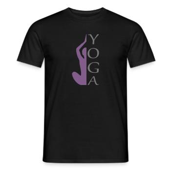 Yoga - T-shirt homme - noir - Devant - AI Model Male 178 light (178cm)