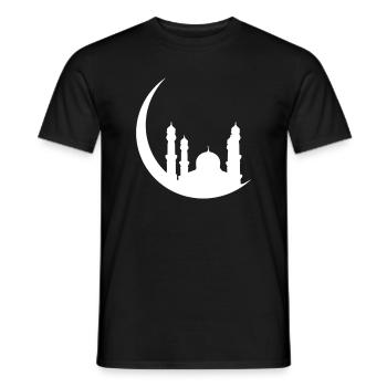mosque islam crescent relegion faith turkey demo - Men's T-Shirt - black - Front - AI Model Male 178 light (178cm)
