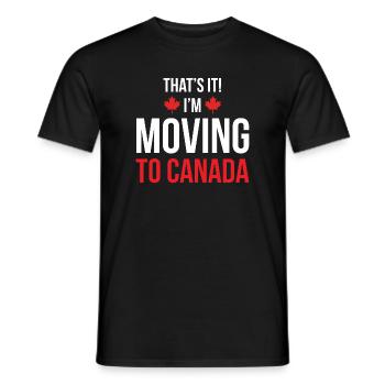 Moving to Canada - Men's T-Shirt - black - Front - AI Model Male 178 light (178cm)