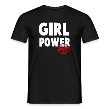 Girl Power Mutiges Drehbuch-Design - Männer T-Shirt - Schwarz - Vorne - AI Model Male 178 light (178cm)