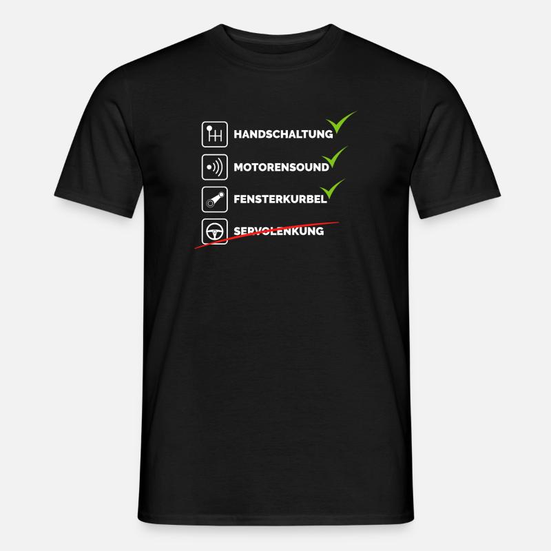 auto tuning oldtimer schrauber Handschaltung - Männer T-Shirt - Schwarz