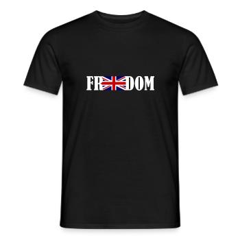 England Flag Freedom Peace UK Flag Gift - Men's T-Shirt - black - Front - AI Model Male 178 light (178cm)