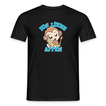 Affen - Männer T-Shirt - Schwarz - Vorne - AI Model Male 178 light (178cm)