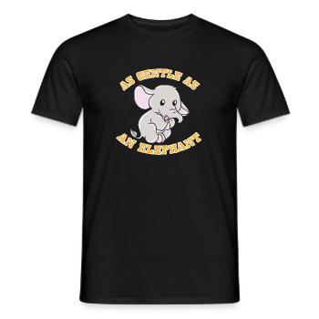 Idée cadeau éléphant - T-shirt homme - noir - Devant - AI Model Male 178 light (178cm)