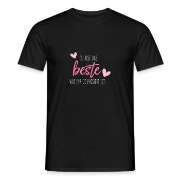 Du bist das beste was mir je passiert ist - Männer T-Shirt - Schwarz - Vorne - AI Model Male 178 light (178cm)
