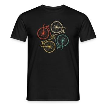 Wheel Mosaic Gradient - Men's T-Shirt - black - Front - AI Model Male 178 light (178cm)