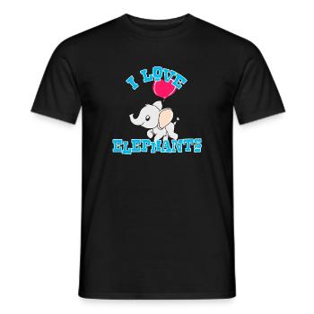 Elefant - Männer T-Shirt - Schwarz - Vorne - AI Model Male 178 light (178cm)