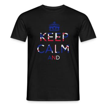 Keep calm... Union Jack - T-shirt homme - noir - Devant - AI Model Male 178 light (178cm)