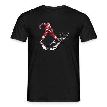 hockey - Men's T-Shirt - black - Front - AI Model Male 178 light (178cm)