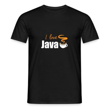 Ich liebe Java - Männer T-Shirt - Schwarz - Vorne - AI Model Male 178 light (178cm)