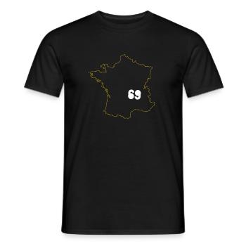 Lyon 69 Souvenir 69 France Frankreich - Männer T-Shirt - Schwarz - Vorne - AI Model Male 178 light (178cm)