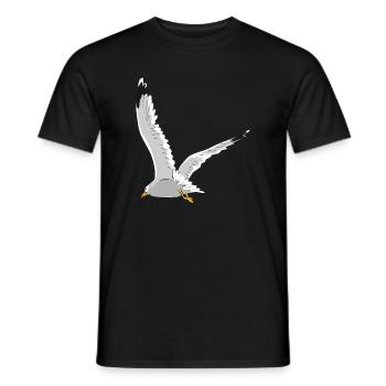 Möwe im Flug - Männer T-Shirt - Schwarz - Vorne - AI Model Male 178 light (178cm)