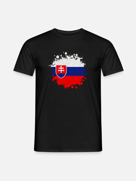 Slowakei Klecks / Geschenk Bratislava Kaschau - Männer T-Shirt - Schwarz