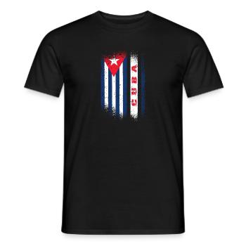 Cuba Drapeau / Cuba Cadeau Des Caraïbes La Havane - T-shirt homme - noir - Devant - AI Model Male 178 light (178cm)