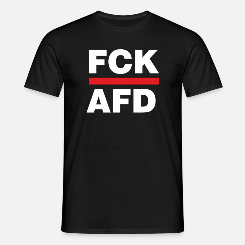 FCKAFD Gegenprotest - Männer T-Shirt - Schwarz