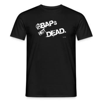 ABAPsNotDead white - Männer T-Shirt - Schwarz - Vorne - AI Model Male 178 light (178cm)