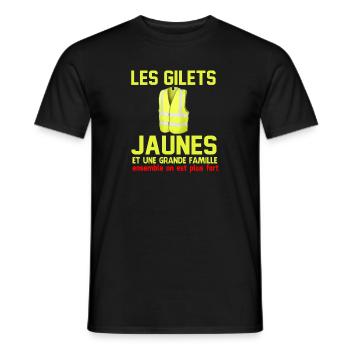 Yellow Comfort Vestfor families - Men's T-Shirt - black - Front - AI Model Male 178 light (178cm)