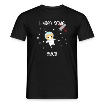 Science cat - Men's T-Shirt - black - Front - AI Model Male 178 light (178cm)