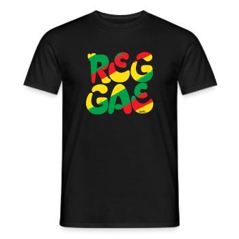 Reggae Vibes Colorful Logo - Men's T-Shirt - black - Front - AI Model Male 178 light (178cm)