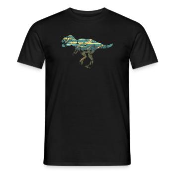 Scène d’extinction des dinosaures T Rex Design de T-shirt - T-shirt homme - noir - Devant - AI Model Male 178 light (178cm)