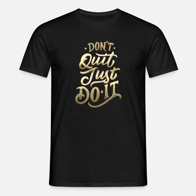Don't Quit Gradient Script - Men's T-Shirt - black