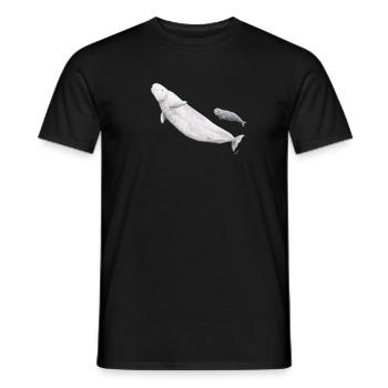 Beluga weiß und ihr Kalb - Beluga und Kalb - Männer T-Shirt - Schwarz - Vorne - AI Model Male 178 light (178cm)