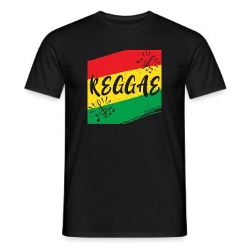 Regenbogenmusik mit Notenprint - Männer T-Shirt - Schwarz - Vorne - AI Model Male 178 light (178cm)