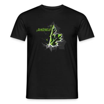 ahornblatt natur baum Symbol Illustration Natur - Männer T-Shirt - Schwarz - Vorne - AI Model Male 178 light (178cm)