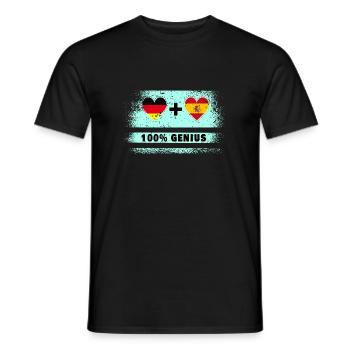Allemagne et Espagne 100 % génial / cadeau - T-shirt homme - noir - Devant - AI Model Male 178 light (178cm)